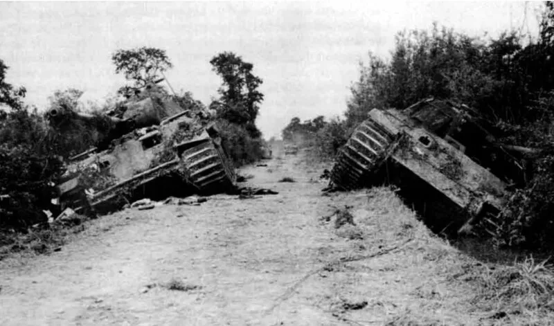 Panzer-Lehr-Division 12 zerstörte Panther Panzer-Lehr