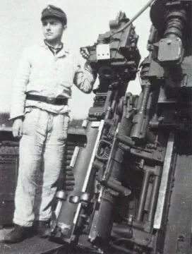 Deutsche Heimat-Flak 14 Lademechanismus 10,5-cm Flak