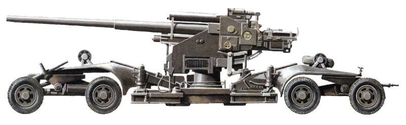 12,8-cm Flak 40 auf Anhänger