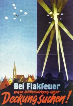 Einsatz der schweren Flak 16 Deutsches Luftschutz-Plakat