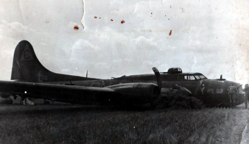 von Flak abgeschossene B-17