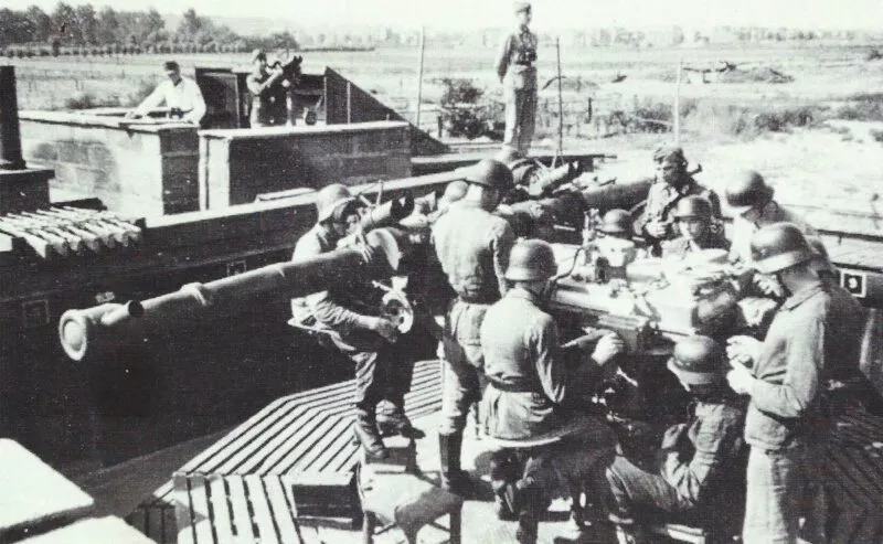 Einsatz der schweren Flak 6 Kommandogerät 40