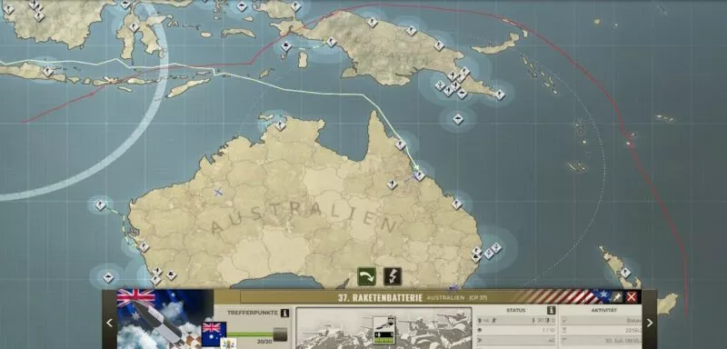 Call of War - Historischer Weltkrieg 23 Verteidigungszone Australien