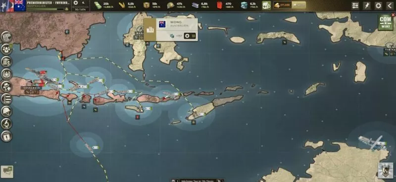 Call of War mit Australien 20 Invasion von Niederländisch-Ostindien