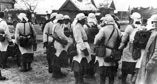 4. SS-Polizei-Panzergrenadier-Division 7 Polizei-Division vor Leningrad im Winter 1941/42