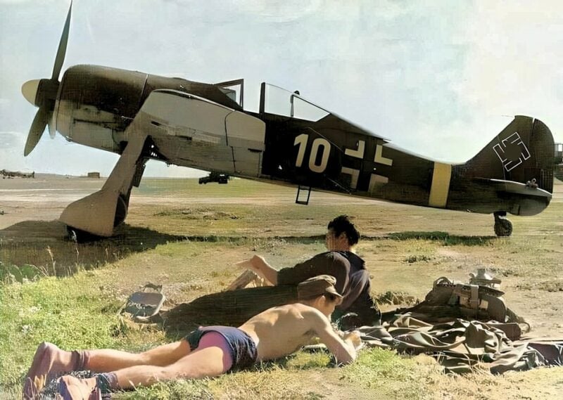 Piloten von Fw 190 Abfangjägern