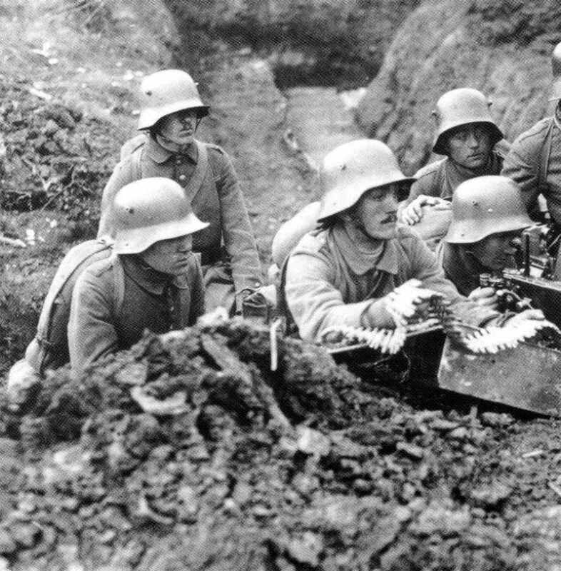 Organisation deutsche Maschinengewehr-Einheiten 1914-18 6 German MG team Verdun