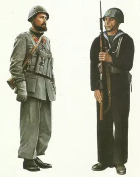 Italienische Streitkräfte nach September 1943 16 RSI: Marineinfanterist, Matrose