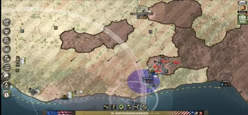 Call of War mit USA 37 Operationen Westafrika