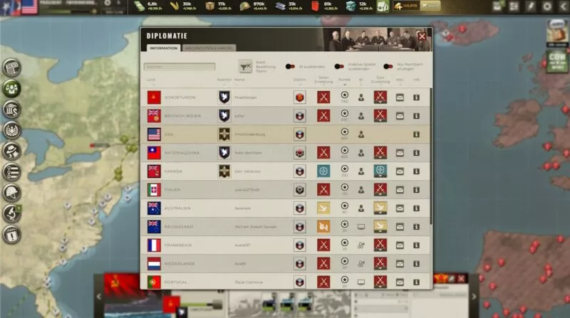 Call of War mit USA 51 Endstand in der Partie