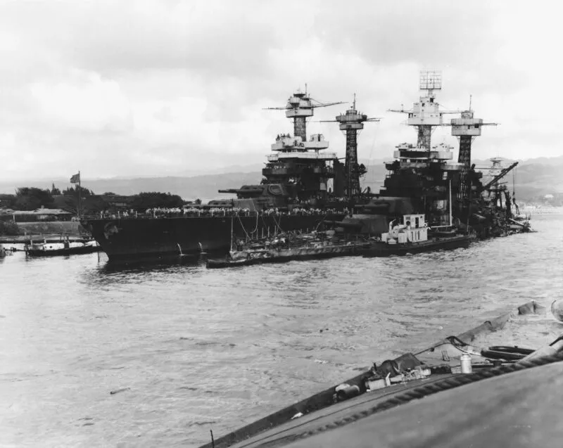 Schlachtschiff USS Tennessee und California 9 Tennessee Pearl Harbor