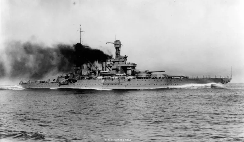 Schlachtschiff USS Tennessee und California 8 USS California 1921