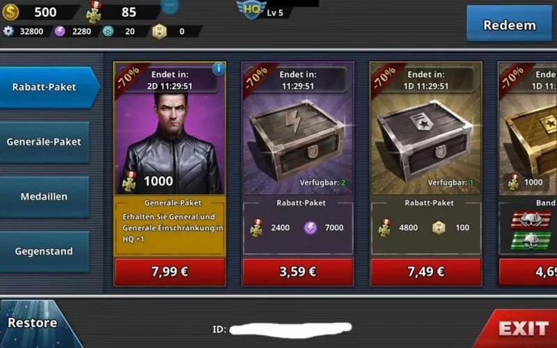 Welteroberer 4 - mit Deutschland im Jahr 1939 5 In-Game-Shop