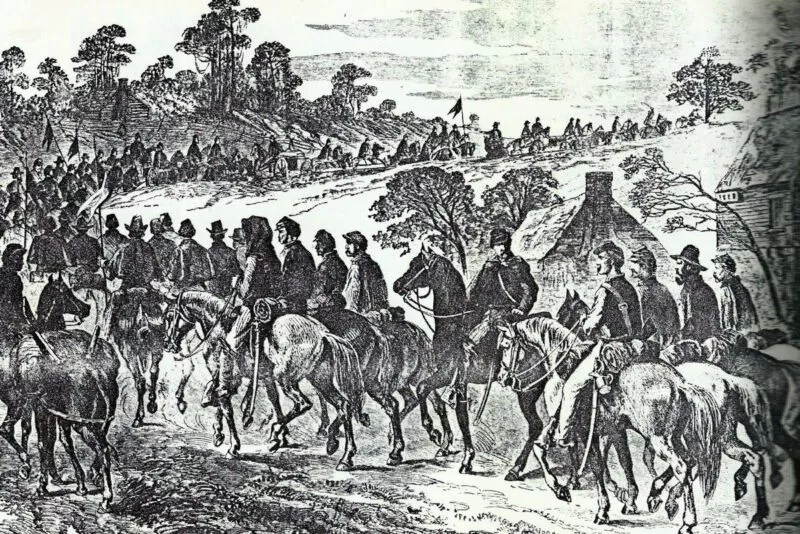 US-Bürgerkrieg 1864 7 Streifzug von Unions-Kavallerie