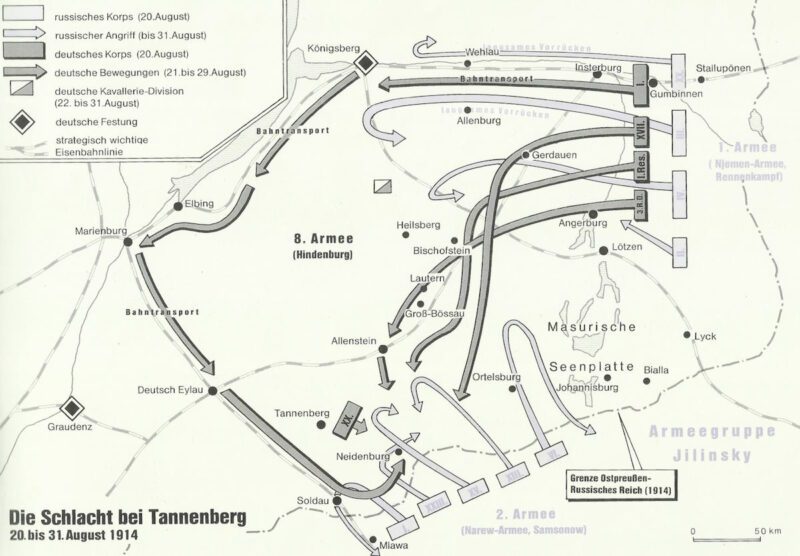 Tannenberg-Schlacht Karte
