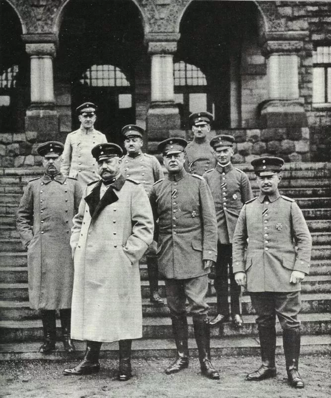 Tannenberg-Schlacht 1914 12 Hindenburg und sein Stab