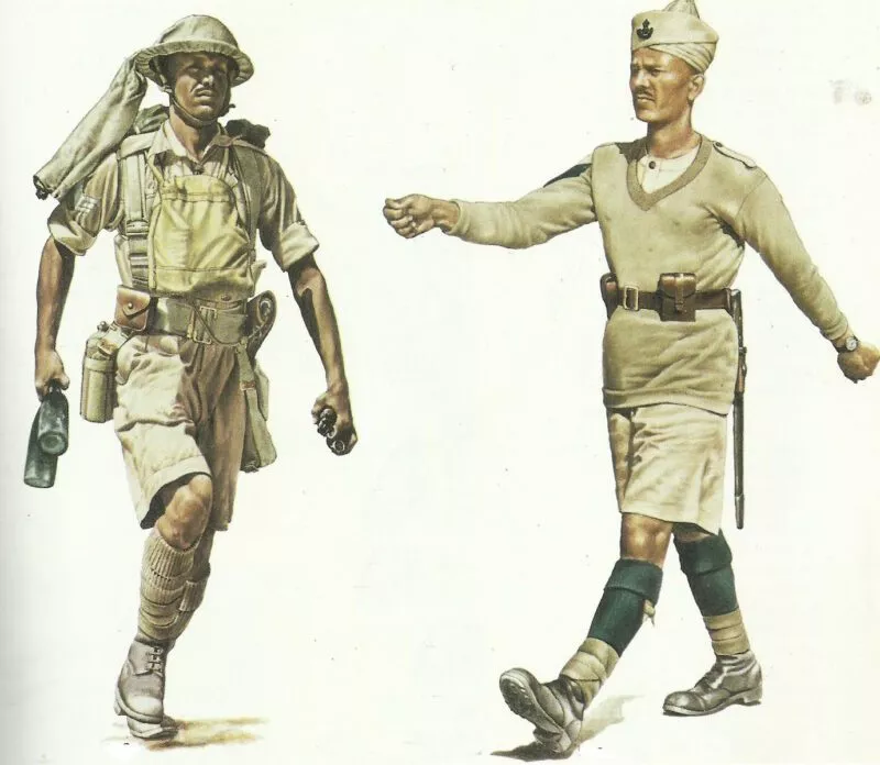Indische Armee im 2. Weltkrieg 12 Soldaten der indischen Armee in Nordafrika