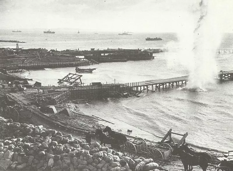 Dardanellen-Operation 1915 17 Landungspier Kap Helles