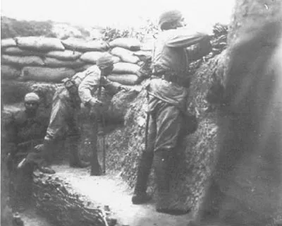 Dardanellen-Operation 1915 19 Türkische Gräben auf Gallipoli.