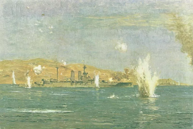 Dardanellen-Operation 1915 13 Schlachtschiff Queen Elizabeth Dardanellen