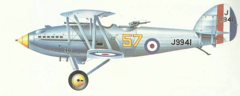 Veraltete alliierte Flugzeuge 8 hawker hart