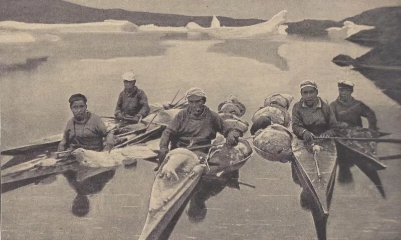 Geschichte Grönlands und warum es zu Dänemark gehört 7 inuit seehundjagd 1900