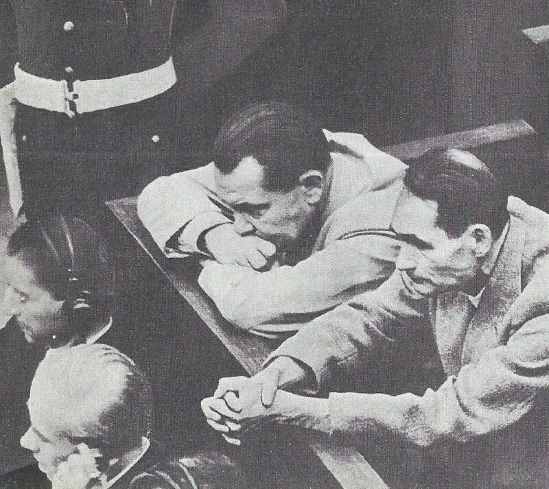 Rudolf Hess England-Flug 10 Goering Hess Nuernberg Nov1945