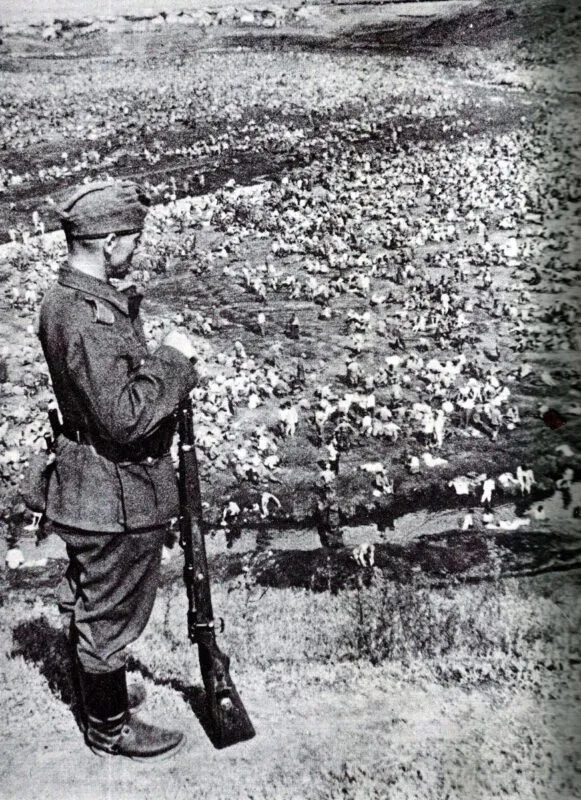 Sowjetische Kriegsgefangene 7 Gefangenensammelstelle Kaukasus
