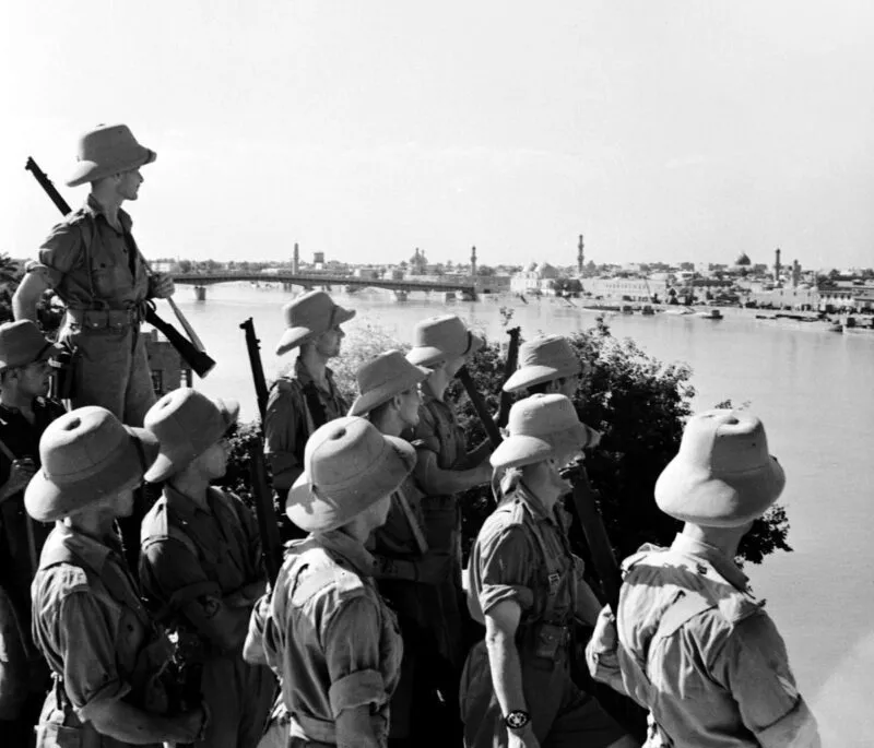 Britische Eroberung des Irak, Syriens und des Libanon 4 british troops baghdad