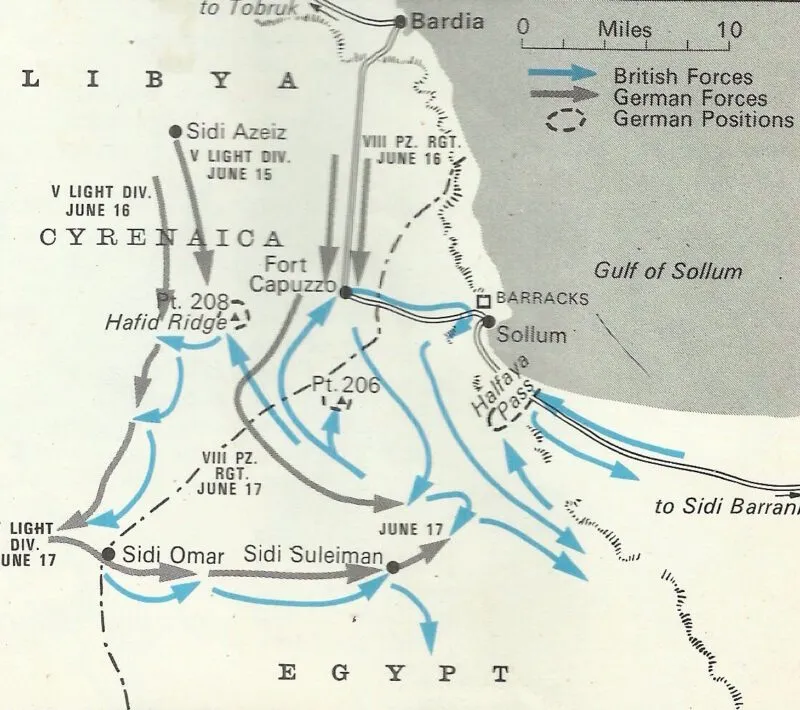 Operationen „Brevity“ und „Battleaxe“ in Nordafrika (1941) 9 map operation battleaxe
