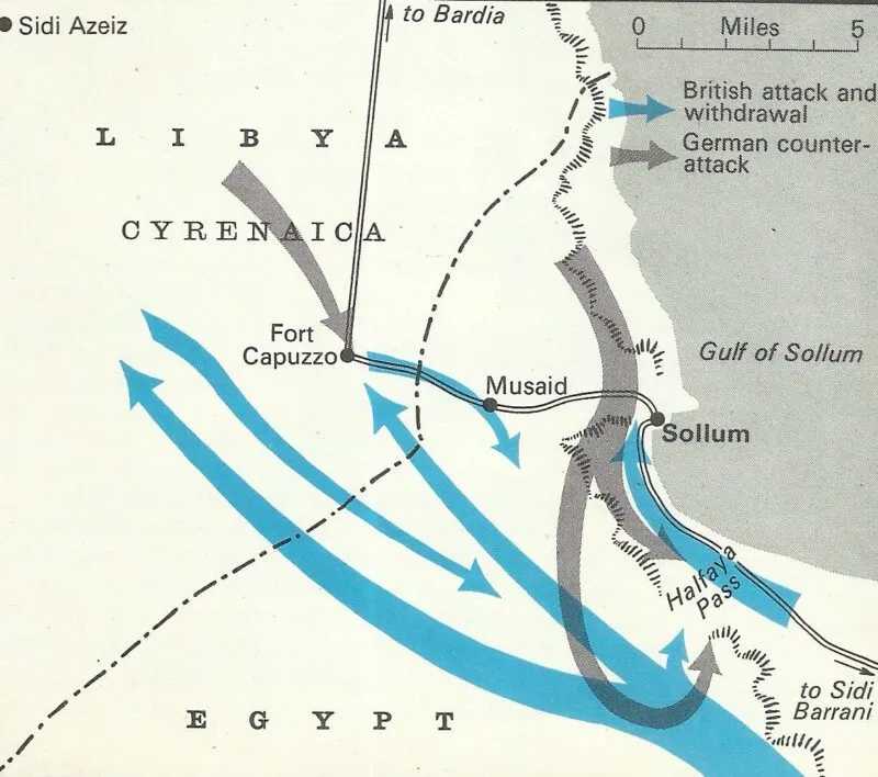 Operationen „Brevity“ und „Battleaxe“ in Nordafrika (1941) 7 map operation brevity